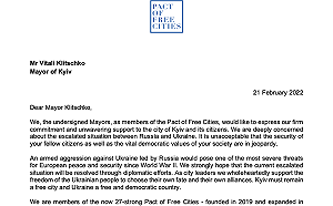 俄烏戰爭 柯文哲聯名布拉格等民主城市  對基輔市長表達支持