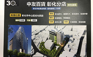 中友百貨進軍彰化定案 本月簽約3年後開幕