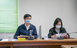 陪同蔡總統視察興達電廠 陳其邁要求台電痛加檢討南電北送與電網韌性