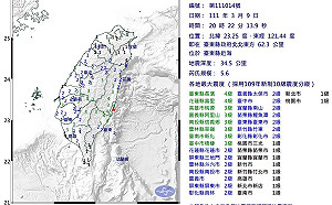 台東近海5.6強震最大震度4級｢全台猛搖｣災防簡訊狂響 台鐵列車延誤
