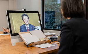 (影)蔡英文與安倍視訊：蔡提福島食品開放、安倍晉三拋台日共享情資