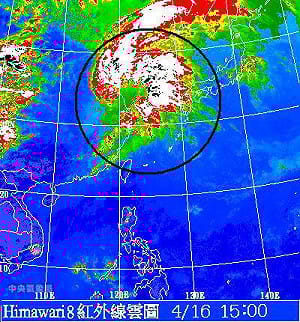 大低壓影響熊本震災區  天氣將惡化