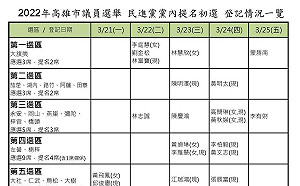 爭取議員提名 高市民進黨47人登記初選搶35個名額