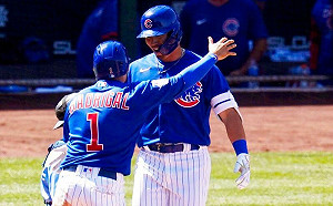 笑了！鈴木誠也熱身賽首安就開轟