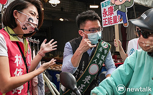 黃偉哲身旁年輕戰將投入選戰  林依婷、朱正軒永康合體造勢