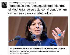 巴黎市長人道考量  宣布蓋國際標準難民營