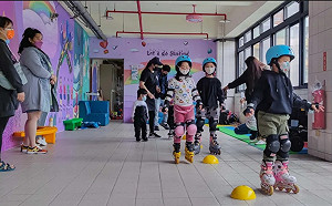 新北運動聚點再攻下一處 室內直排輪場適合大小朋友親子運動