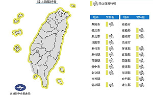 18縣市強風特報 北台灣偏涼南北溫差大