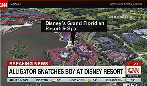 上海迪士尼開幕前夕  佛州迪士尼大鱷咬死童