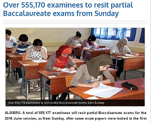 防作弊！阿爾及利亞高中會考  封鎖臉書推特