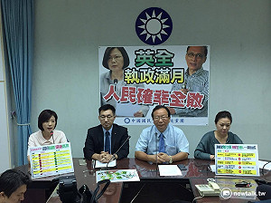 新政府滿月  國民黨團：成績不及格