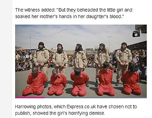 英媒：IS殘忍斬首4歲女童  懲罰母親