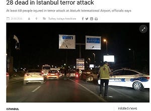 3炸彈客持AK-47掃射  伊斯坦堡機場連3爆32死
