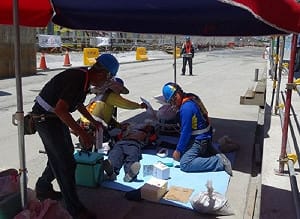 防高溫下工作傷害 高市辦演練提醒業者