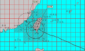 尼伯特減弱為中颱 暴風圈籠罩桃園以南