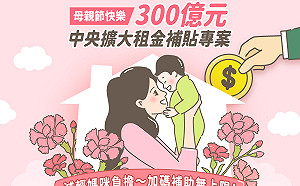 營建署：300億元租金補貼6月公告 7、8月開放申請