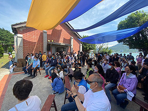 以「淡水開港設關」主題打造大型遊戲間 新北市長侯友宜搶先體驗