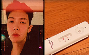 柯震東喉嚨痛確診！曬「斷眉」自拍：篩檢結果跟眉毛一樣