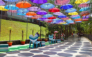 水舞吊橋相輝映 吃喝玩樂在新北碧潭