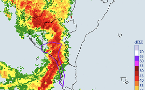 屏東縣大雨持續至下午14：30 氣象局：慎防劇烈降雨、雷擊