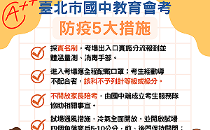 國中會考明登場 北市公布5大防疫措施：快篩陽不得考試、可補考