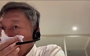 柯文哲咳嗽、擤鼻涕視訊開會 北市府：發燒好多了 狀況還好