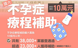 不孕症補助 蘇貞昌：已有268對生下300個嬰兒