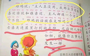 噁男養成計畫？中國小學教材教「把老婆打到求饒」後和好如初