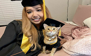 橘貓每天陪線上課！校方：恭喜畢業