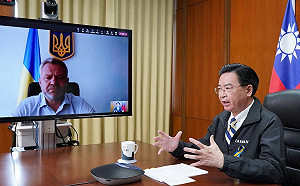 吳釗燮與烏克蘭布查市長視訊 捐贈50萬美金助重建