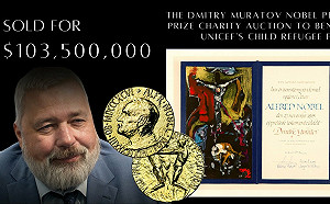 俄諾貝爾和平獎得主拍賣獎牌 30億元全數捐給烏克蘭難民兒童