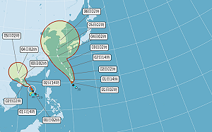 快訊》4號颱風「艾利」生成！雙颱左右包夾台灣：雨彈狂轟1週