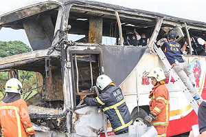 遼寧團火燒車偵結 以不起訴結案