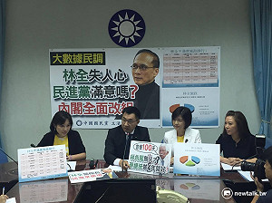 林全內閣民調低 國民黨：發動倒閣剛剛好