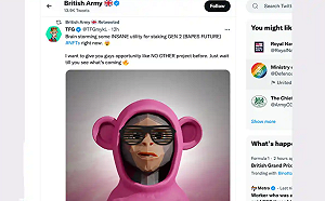 頭像變猴子 還發文:「我們要攻擊巴勒斯坦」 英陸軍Twitter、YT被盜號