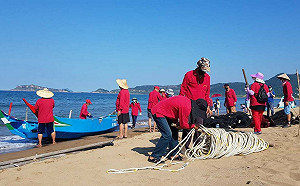 新北市金山萬里百人牽罟 帶動北海岸觀光人潮