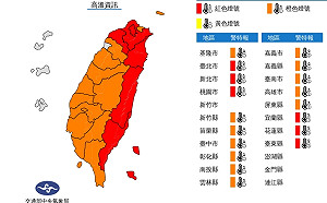 18縣市高溫資訊 北北桃宜花東飆38度慎防熱傷害