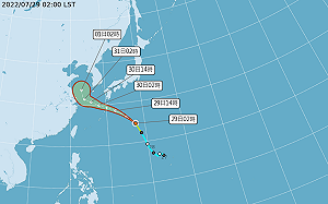 輕颱桑達轉向侵台機率低 高溫炎熱小心午後西北雨