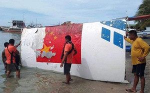 打臉趙立堅！菲律賓漁民撈起百公斤重「長征5-B」火箭殘骸