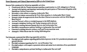 聘美公關公司遊說 杜爾公司半年收台14萬美元