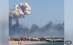 克里米亞俄空軍基地沖天爆1死8傷 烏克蘭撇清