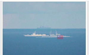 軍事迷曝光「台、日、中三國軍艦同框」 王定宇：共抗中國