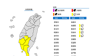 快訊》南部4縣市持續大雨！氣象局：台南、高雄防大雷雨
