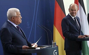 故意的? 巴勒斯坦總統訪德 再提人民被以色列「大屠殺」以、德同聲譴責