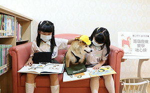 新北市圖超卡哇依開學收心操！狗狗揹書包陪你看書