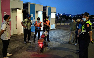 新北河濱公園聯合稽查 違規「微型電動二輪車」通通OUT