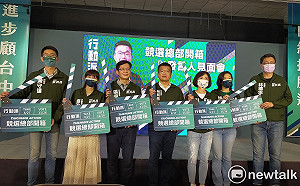 台中競選總部開箱＆發言人亮相 蔡其昌：眼睛都比我大