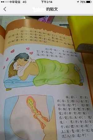 網路瘋傳性教育圖片 高市教育局指非教材