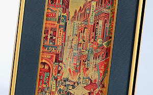 紫色大稻埕正夯 小英出訪贈郭雪湖複製畫