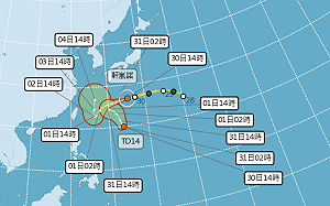 「軒嵐諾」已轉強颱！9/2最接近台灣  氣象局：基隆將有豪大雨